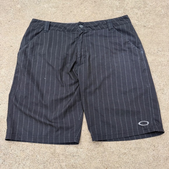 Oakley Other - OAKLEY | Mens Pinstripe Performance Shorts 32W Grey Golf Y2K Skater